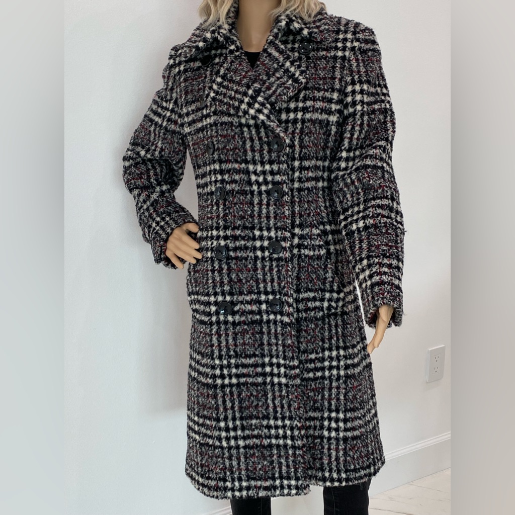 Jones New York Plaid Winter Coat